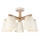 Candelabro integrado ELLIE 5xE27/15W/230V creme/carvalho