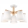 Candelabro integrado ELLIE 5xE27/60W/230V branco/faia - FSC certificado