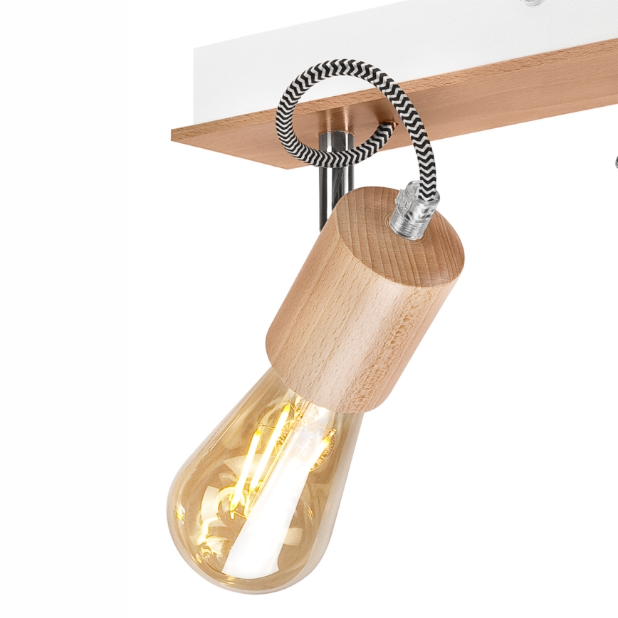 Candelabro integrado GUSTAVO 2xE27/60W/230V faia - FSC certificado