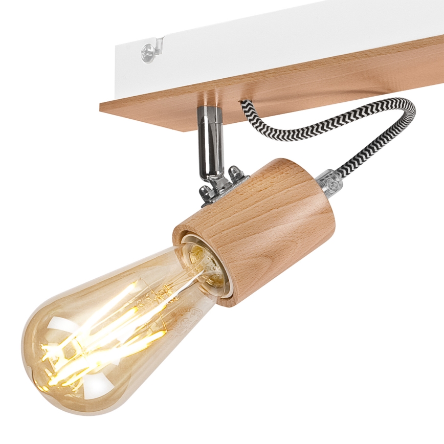 Candelabro integrado GUSTAVO 3xE27/60W/230V faia - FSC certificado