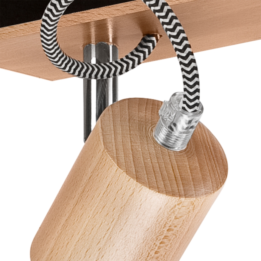 Candelabro integrado GUSTAVO 3xE27/60W/230V faia - FSC certificado