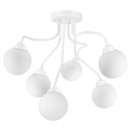 Candelabro integrado HOLLY 6xG9/5W/230V branco
