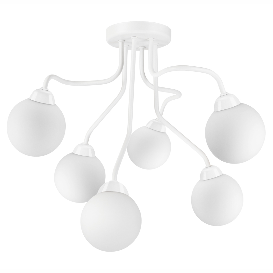 Candelabro integrado HOLLY 6xG9/5W/230V branco