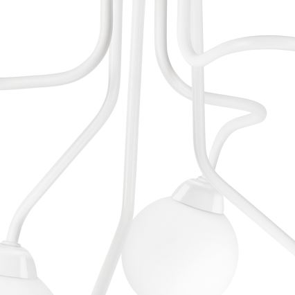 Candelabro integrado HOLLY 6xG9/5W/230V branco
