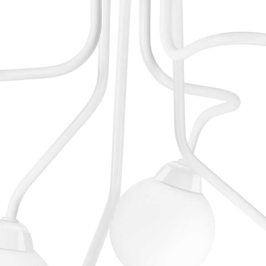 Candelabro integrado HOLLY 6xG9/5W/230V branco