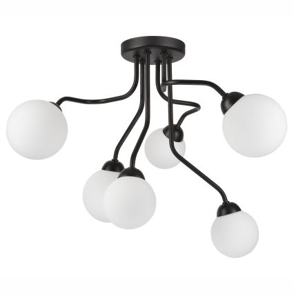 Candelabro integrado HOLLY 6xG9/5W/230V preto