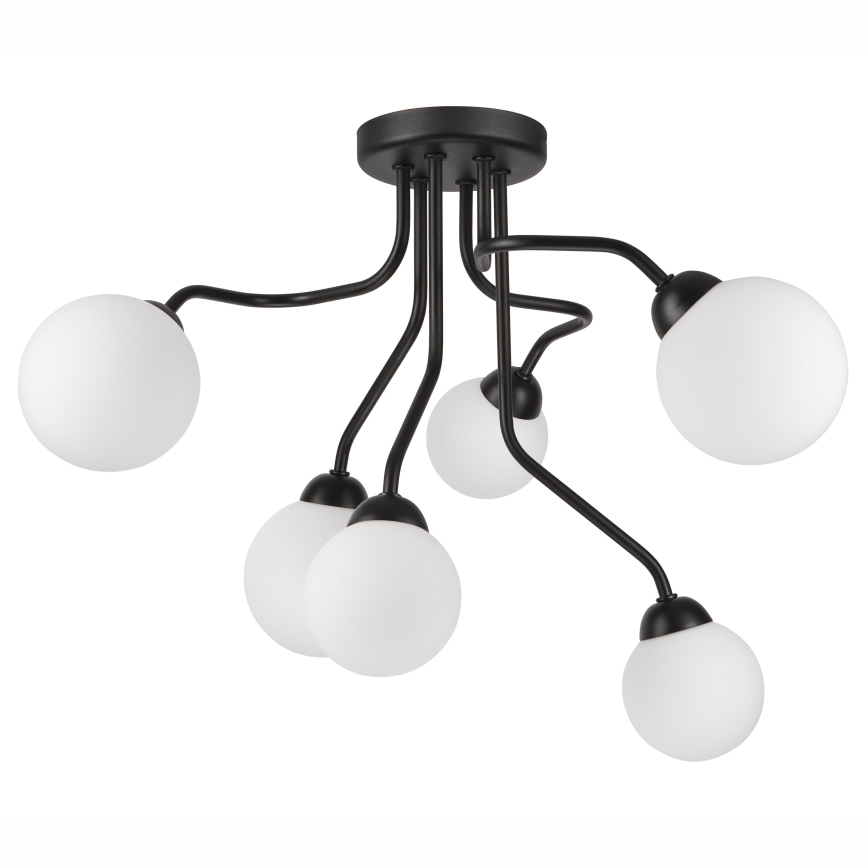 Candelabro integrado HOLLY 6xG9/5W/230V preto