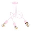 Candelabro integrado infantil  TANGO 3xE27/60W/230V rosa