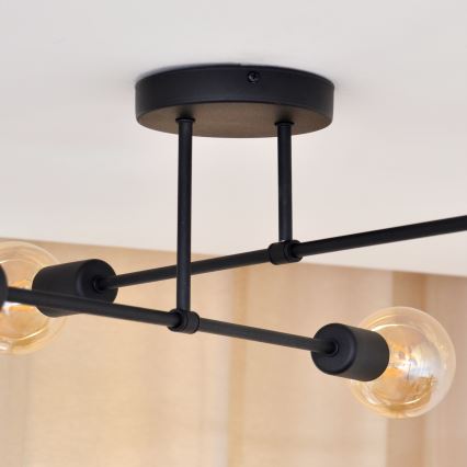Candelabro integrado LED CAMBRIDGE 4xE27/8W/230V preto