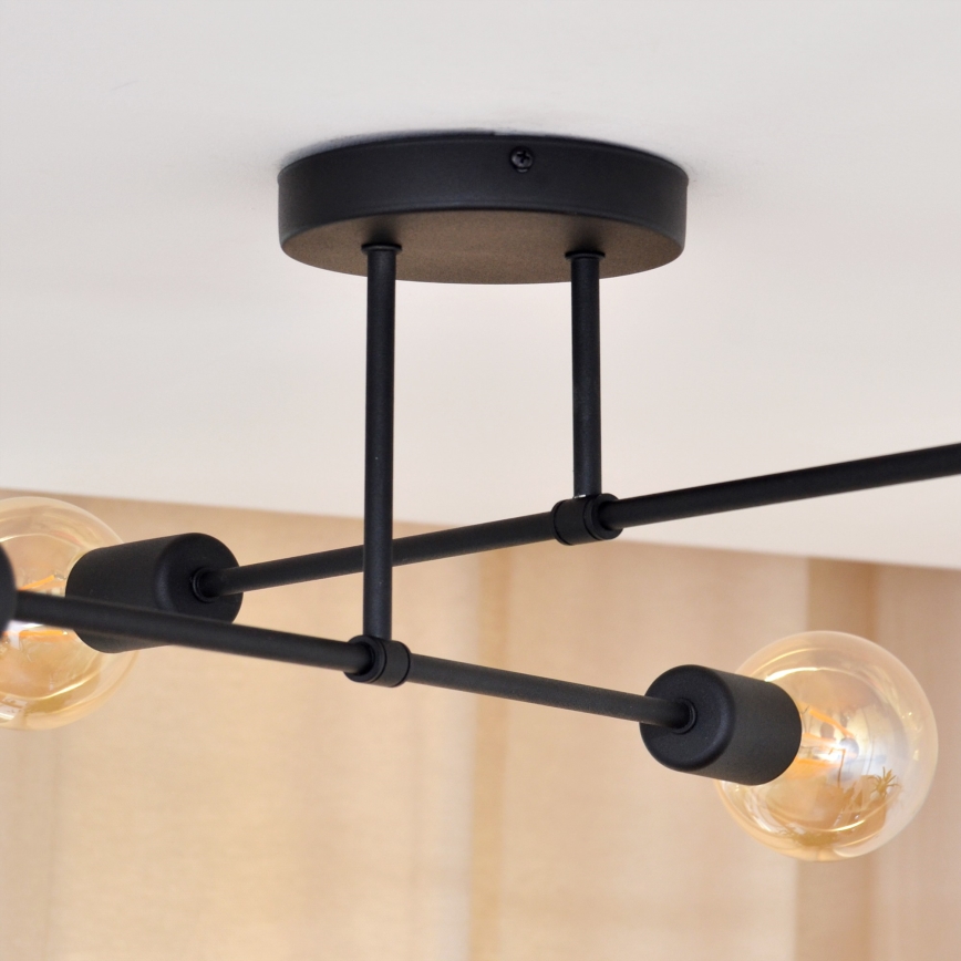 Candelabro integrado LED CAMBRIDGE 4xE27/8W/230V preto