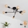 Candelabro integrado LED CAMBRIDGE 6xE27/8W/230V preto