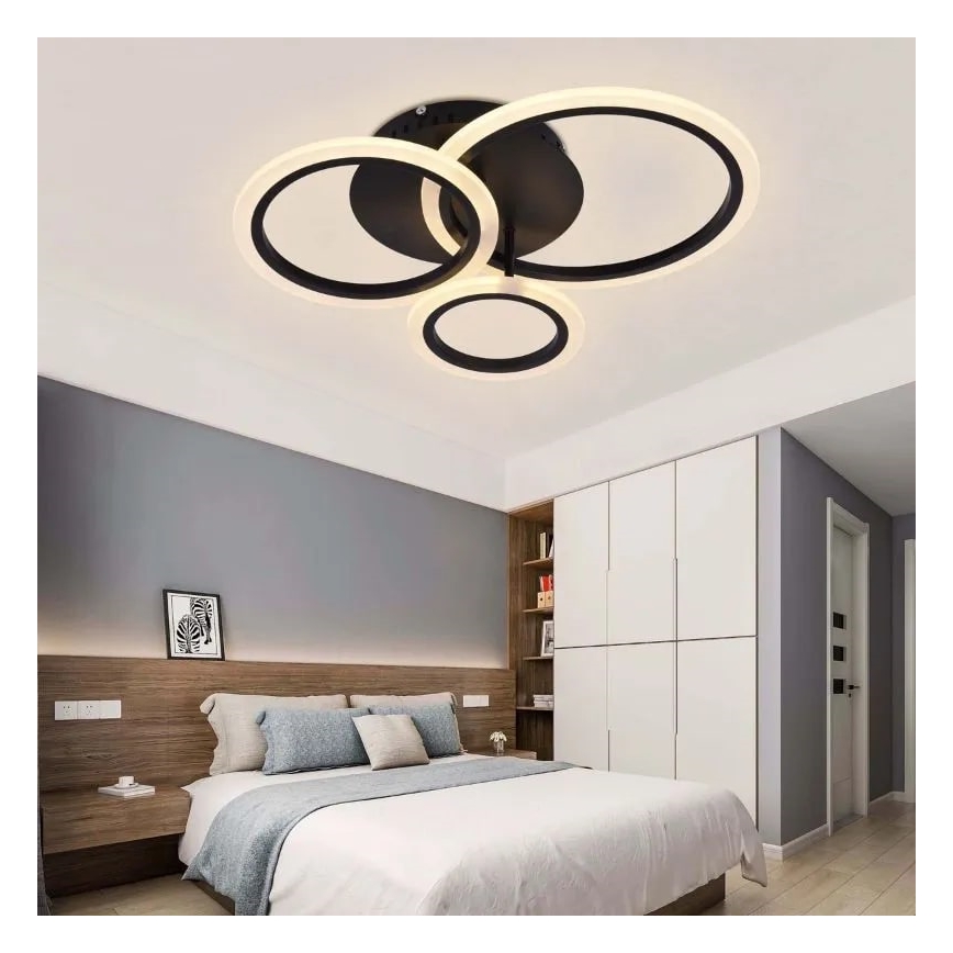 Candelabro integrado LED com regulação LED/40W/230V 3000-6500K preto + controlo remoto