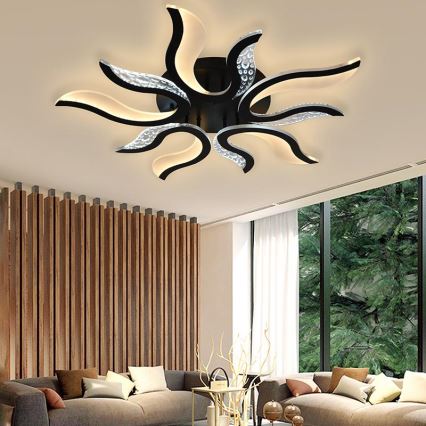 Candelabro integrado LED com regulação LED/65W/230V 3000-6500K preto + controlo remoto