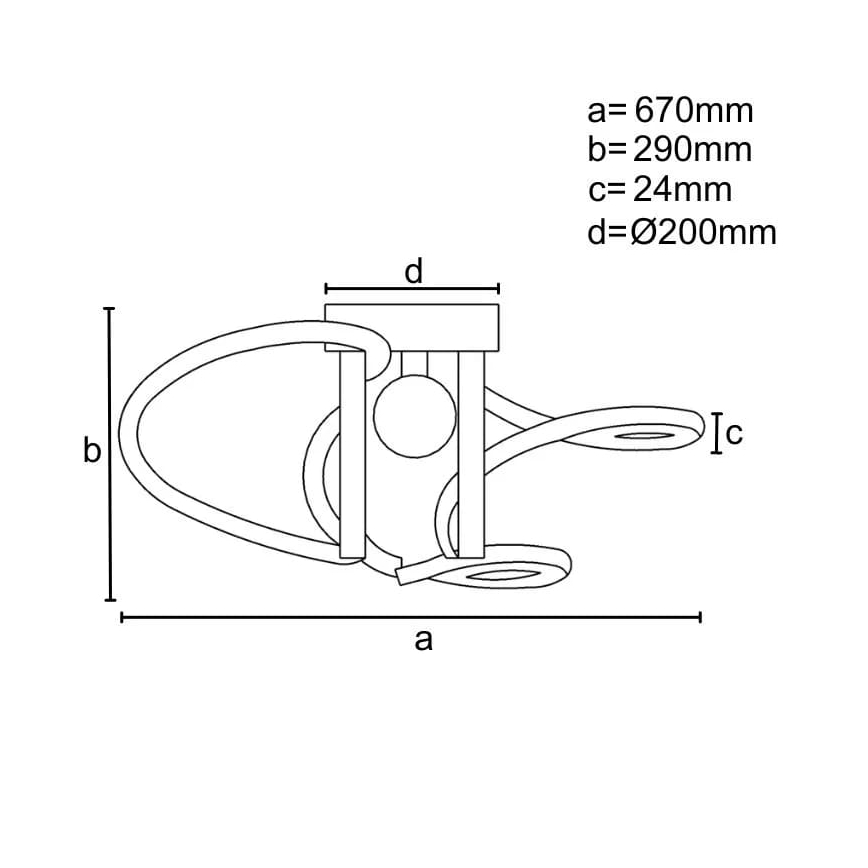 Candelabro integrado LED com regulação LED/70W/230V 3000-6500K + controlo remoto