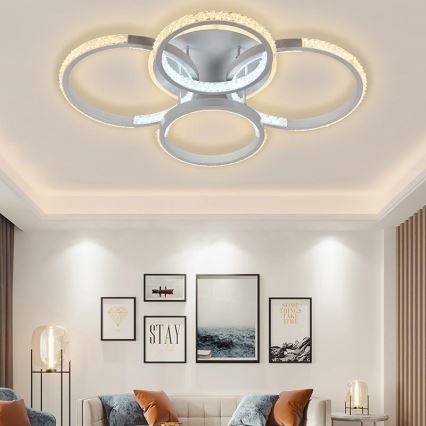 Candelabro integrado LED com regulação LED/80W/230V 3000-6500K + controlo remoto