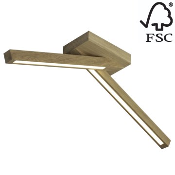 Candelabro integrado LED LINUS 2xLED/4,5W/230V carvalho mate - certificado por FSC