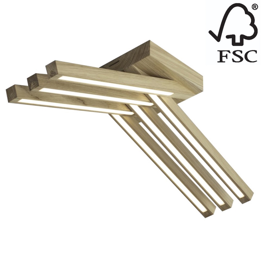 Candelabro integrado LED LINUS 6xLED/4,5W/230V carvalho mate - certificado por FSC