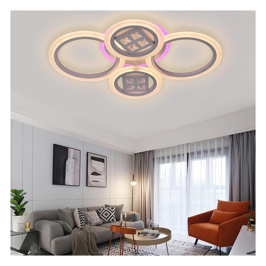 Candelabro integrado LED RGB com regulação LED/50W/230V 3000-6500K + controlo remoto