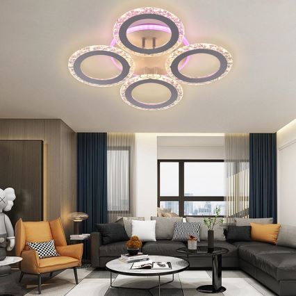 Candelabro integrado LED RGB com regulação LED/55W/230V 3000-6500K + controlo remoto
