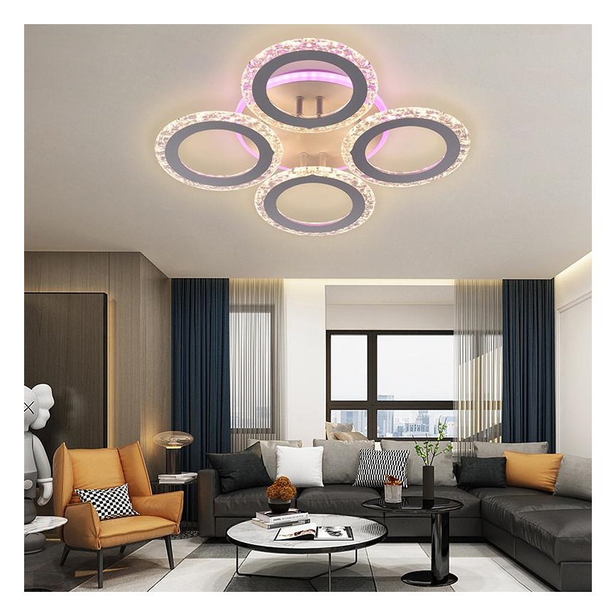 Candelabro integrado LED RGB com regulação LED/55W/230V 3000-6500K + controlo remoto