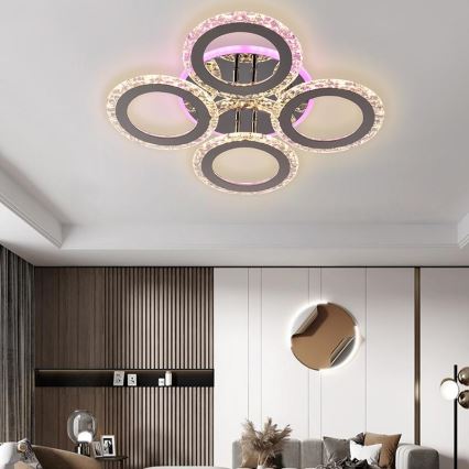 Candelabro integrado LED RGB com regulação LED/55W/230V 3000-6500K + controlo remoto