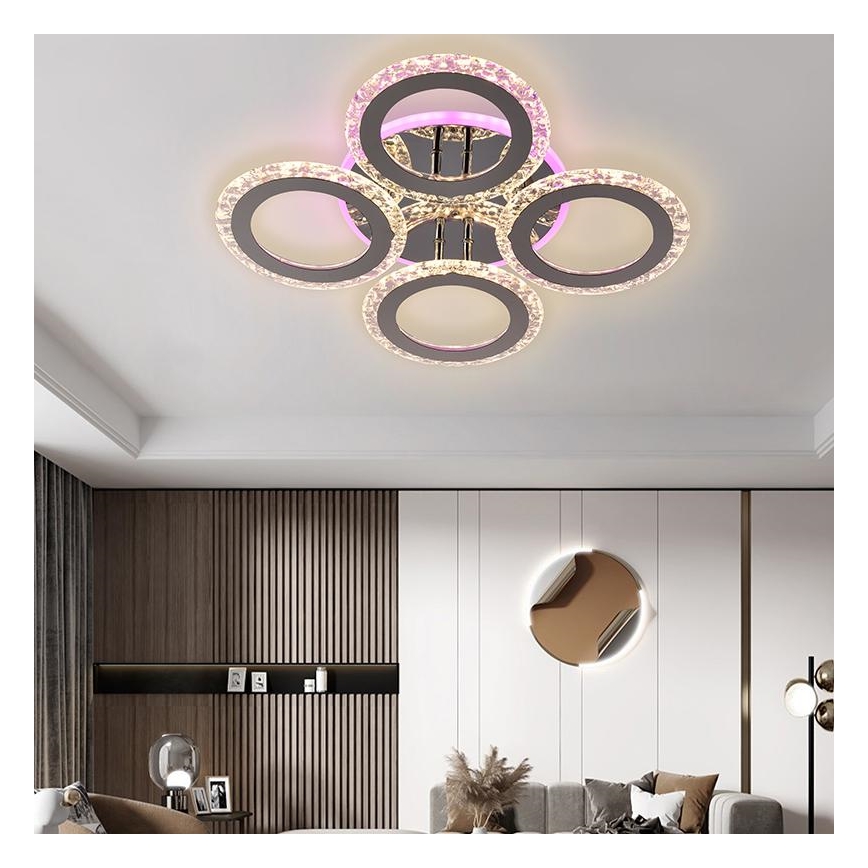 Candelabro integrado LED RGB com regulação LED/55W/230V 3000-6500K + controlo remoto