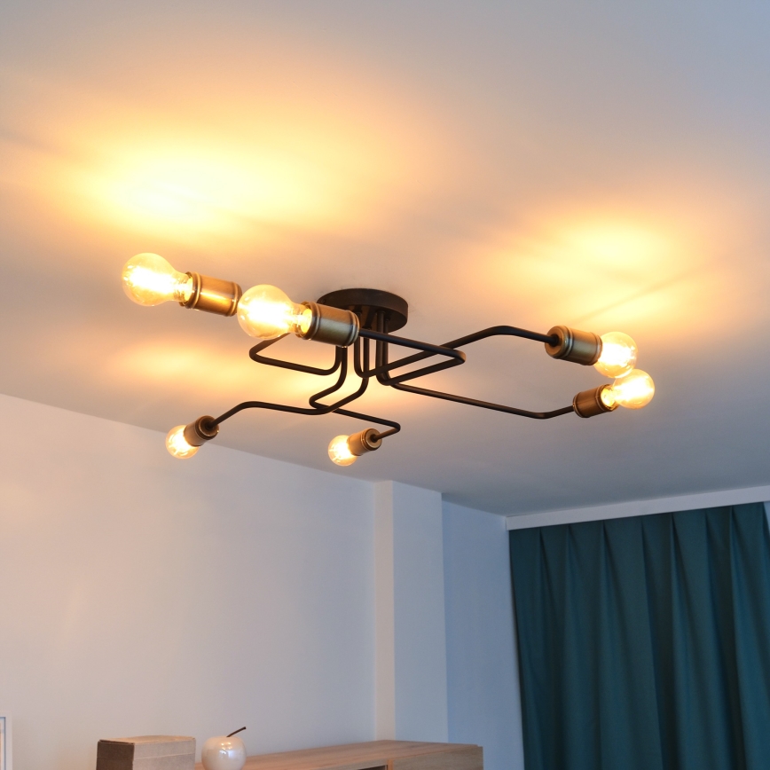 Candelabro integrado LED TUBE 6xE27/15W/230V