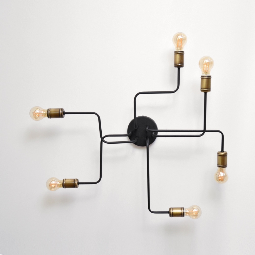 Candelabro integrado LED TUBE 6xE27/15W/230V