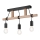 Candelabro integrado LEONIDAS 3xE27/60W/230V carvalho