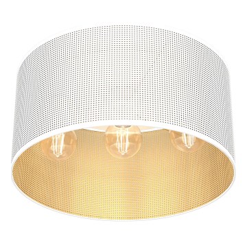 Candelabro integrado LOFT SHADE 3xE27/60W/230V branco/dourado