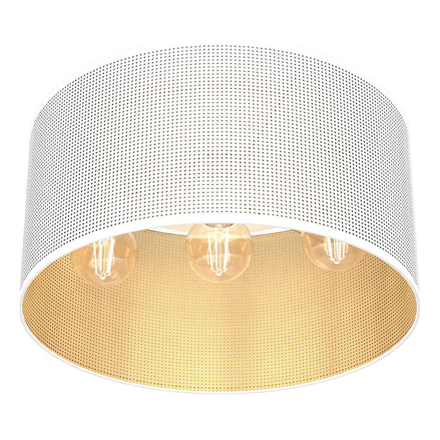 Candelabro integrado LOFT SHADE 3xE27/60W/230V branco/dourado