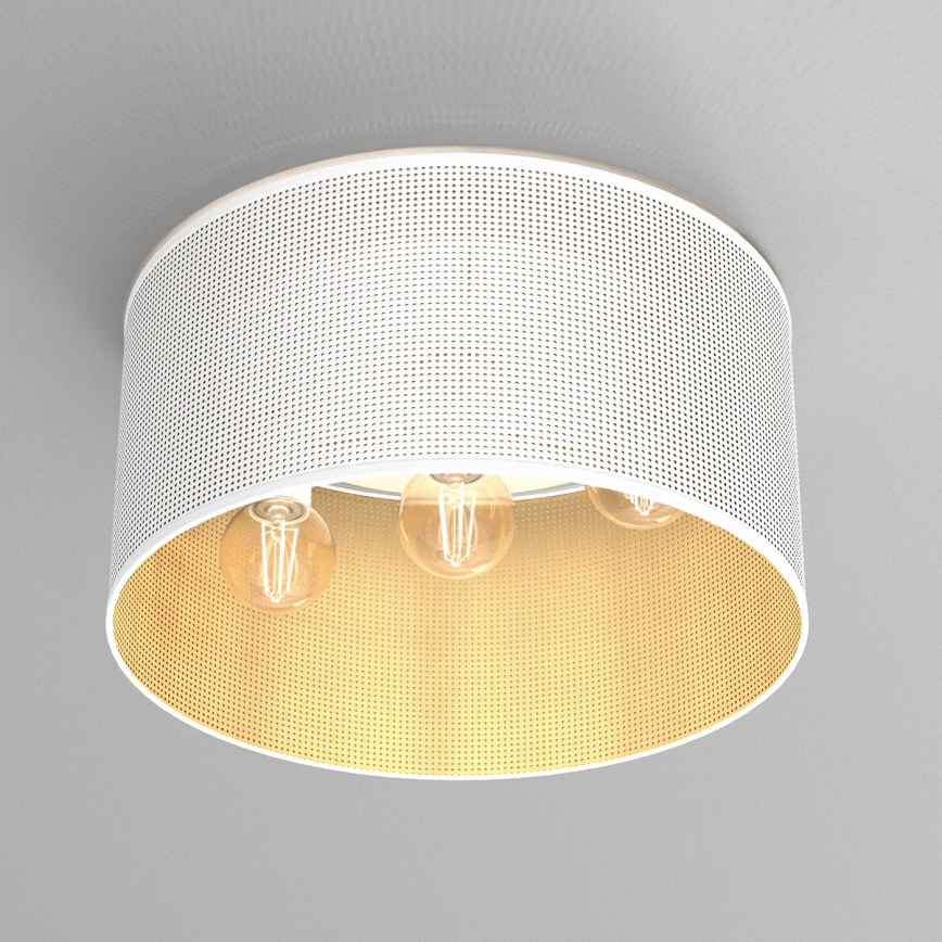 Candelabro integrado LOFT SHADE 3xE27/60W/230V branco/dourado