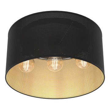 Candelabro integrado LOFT SHADE 3xE27/60W/230V preto/dourado