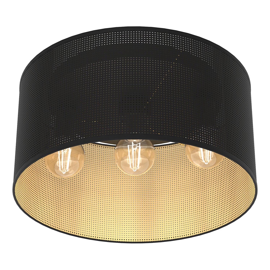 Candelabro integrado LOFT SHADE 3xE27/60W/230V preto/dourado