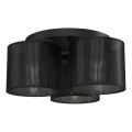 Candelabro integrado LOFT SHADE 3xE27/60W/230V preto