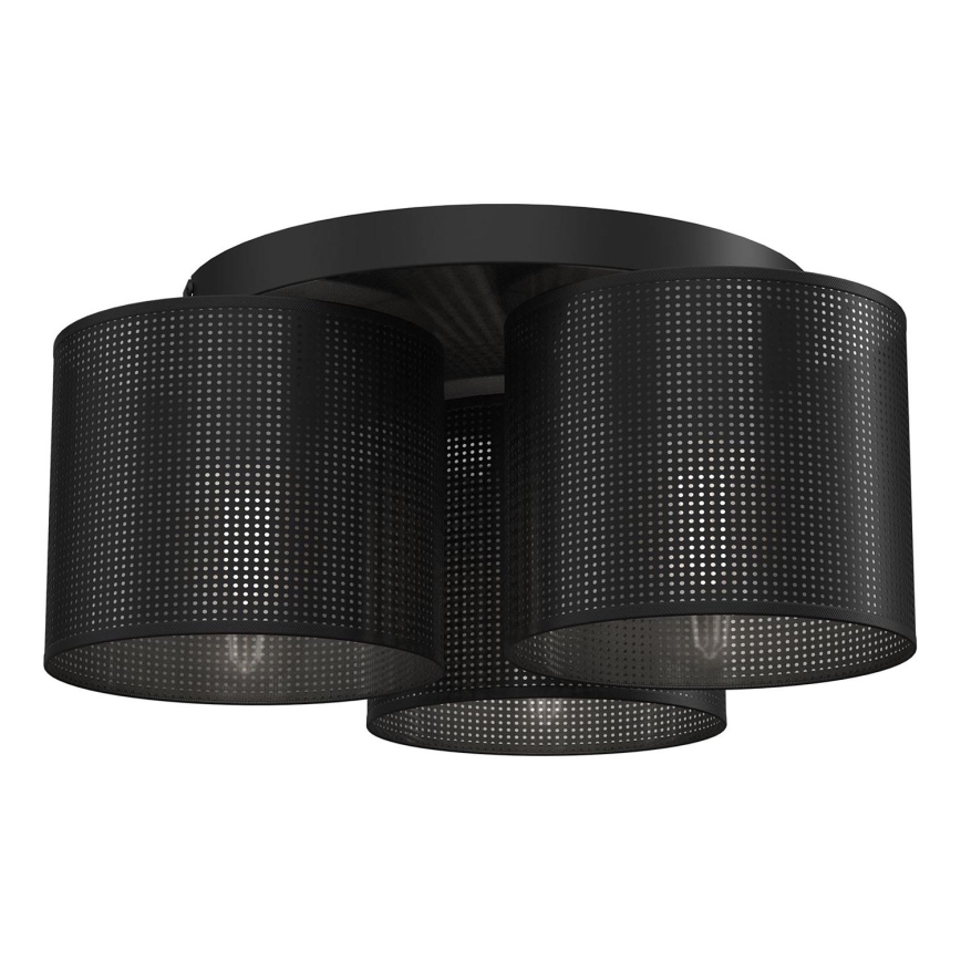 Candelabro integrado LOFT SHADE 3xE27/60W/230V preto