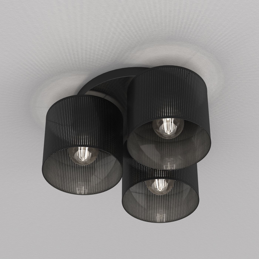 Candelabro integrado LOFT SHADE 3xE27/60W/230V preto
