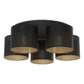 Candelabro integrado LOFT SHADE 5xE27/60W/230V preto/dourado