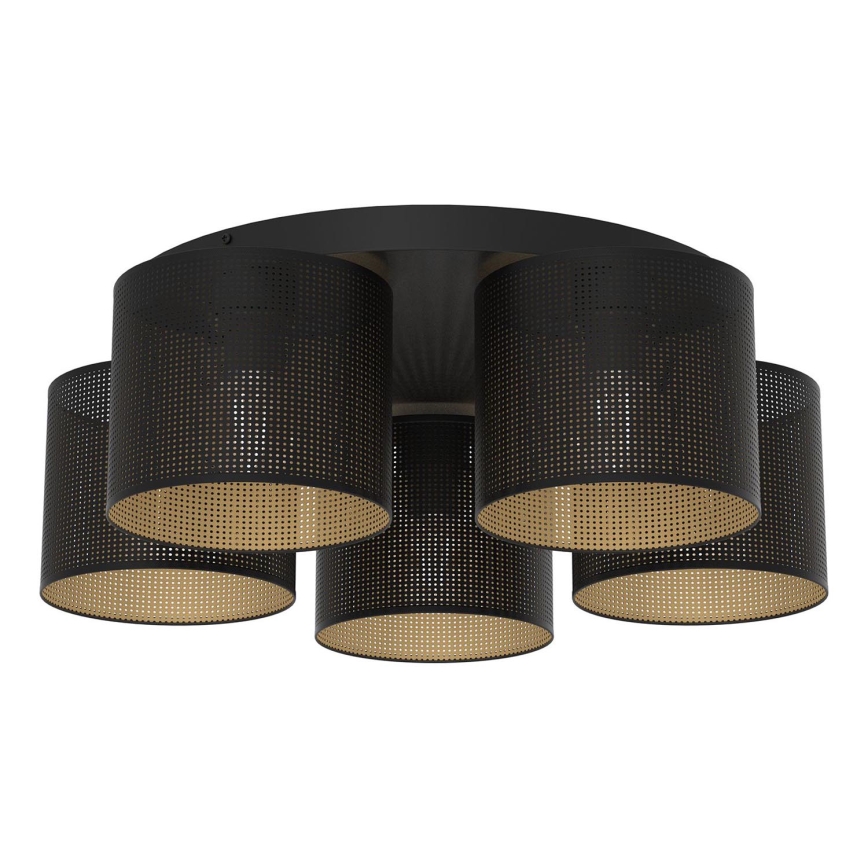 Candelabro integrado LOFT SHADE 5xE27/60W/230V preto/dourado