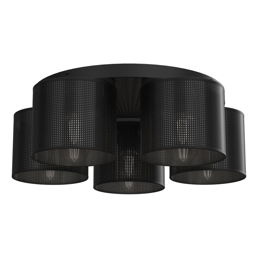 Candelabro integrado LOFT SHADE 5xE27/60W/230V preto