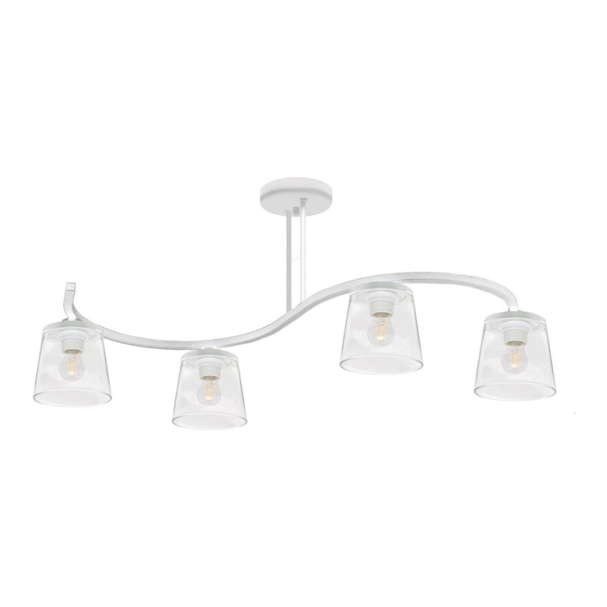 Candelabro integrado LUCEA 4xE27/15W/230V branco