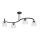 Candelabro integrado LUCEA 4xE27/15W/230V preto antigo/transparente