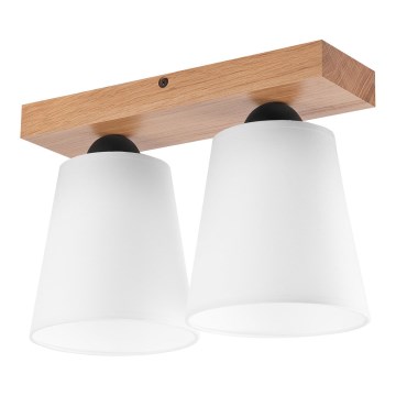 Candelabro integrado LULA 2xE27/60W/230V carvalho