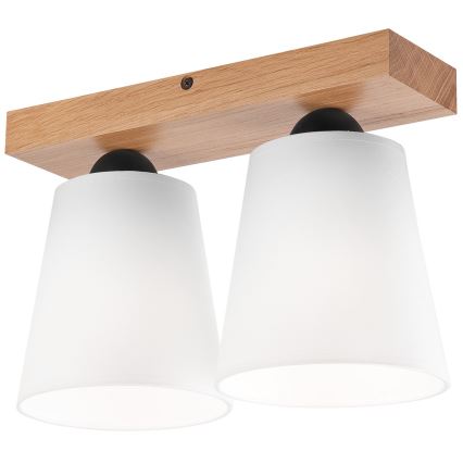 Candelabro integrado LULA 2xE27/60W/230V carvalho