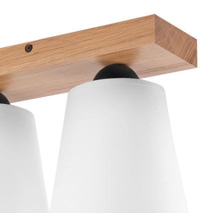 Candelabro integrado LULA 2xE27/60W/230V carvalho