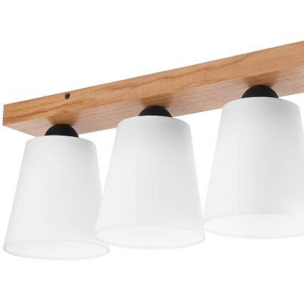 Candelabro integrado LULA 4xE27/60W/230V carvalho