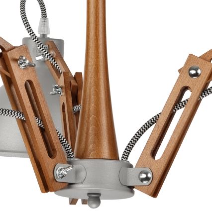 Candelabro integrado MARCELLO 3xE27/60W/230V faia - FSC certificado