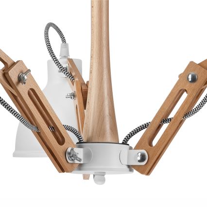 Candelabro integrado MARCELLO 3xE27/60W/230V faia - FSC certificado