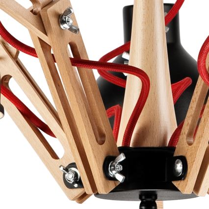 Candelabro integrado MARCELLO 5xE27/60W/230V faia - FSC certificado