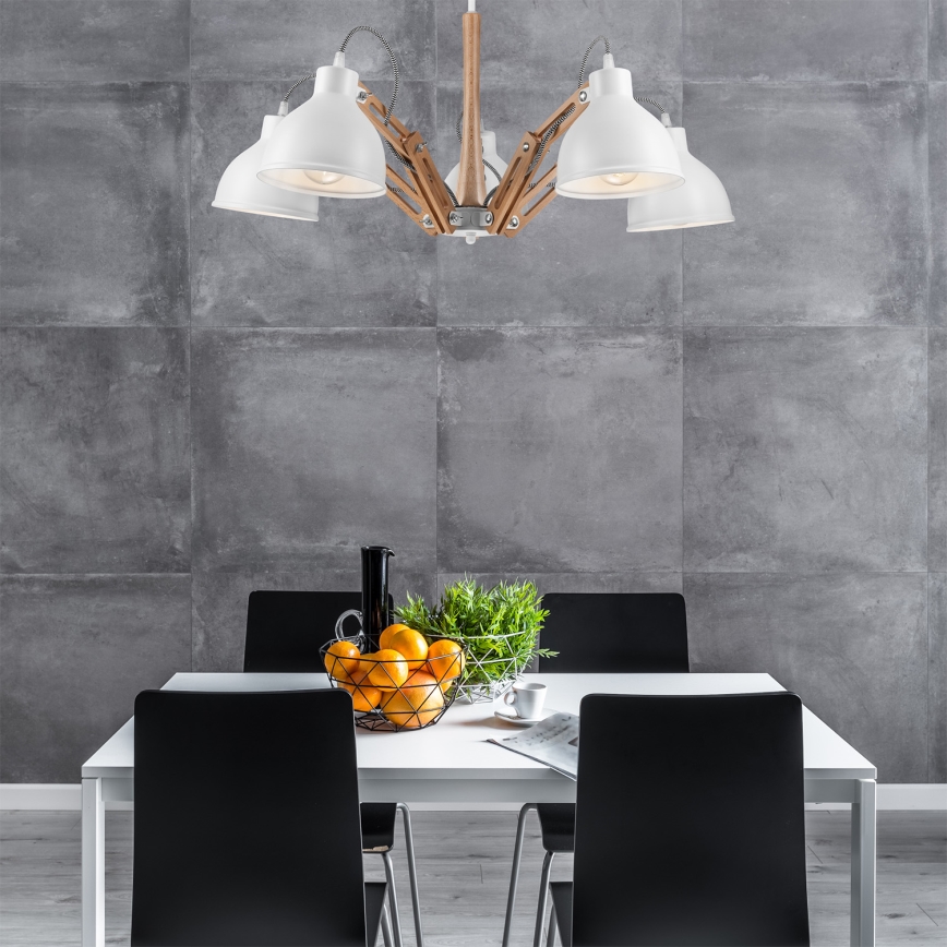 Candelabro integrado MARCELLO 5xE27/60W/230V - FSC certificado